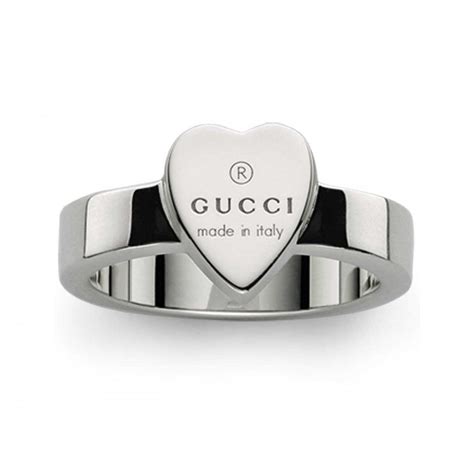 heart ring with gucci trademark size 7|Gucci heart and cross ring.